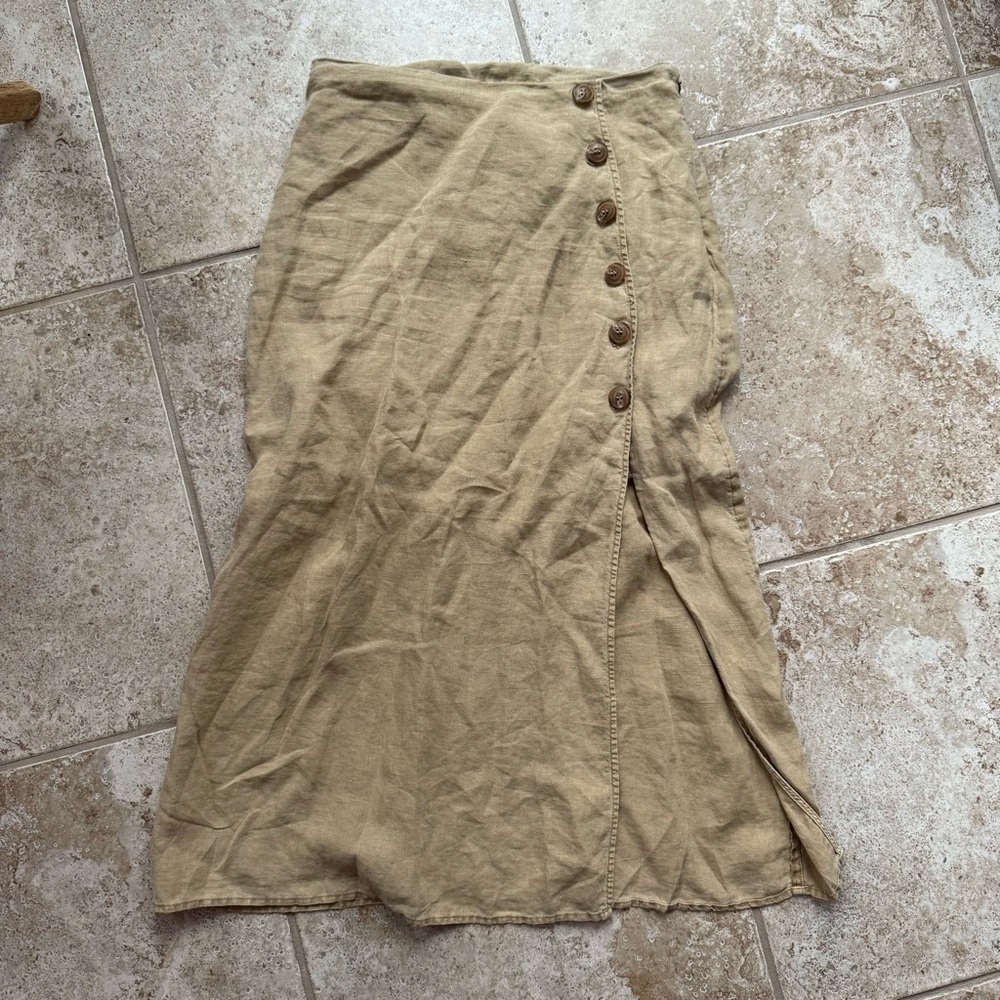 Free People Linen Skirt